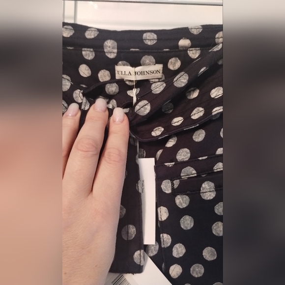 ULLA Johnson Women’s Black Polka Dot High-Waist Flare Jeans Size 10 $425 NEW - Picture 5 of 6